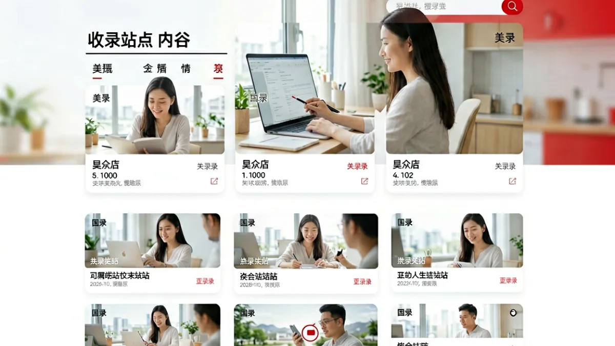 爱啪导航首页界面展示，页面呈现清晰的分类导航栏和热门收录站点列表