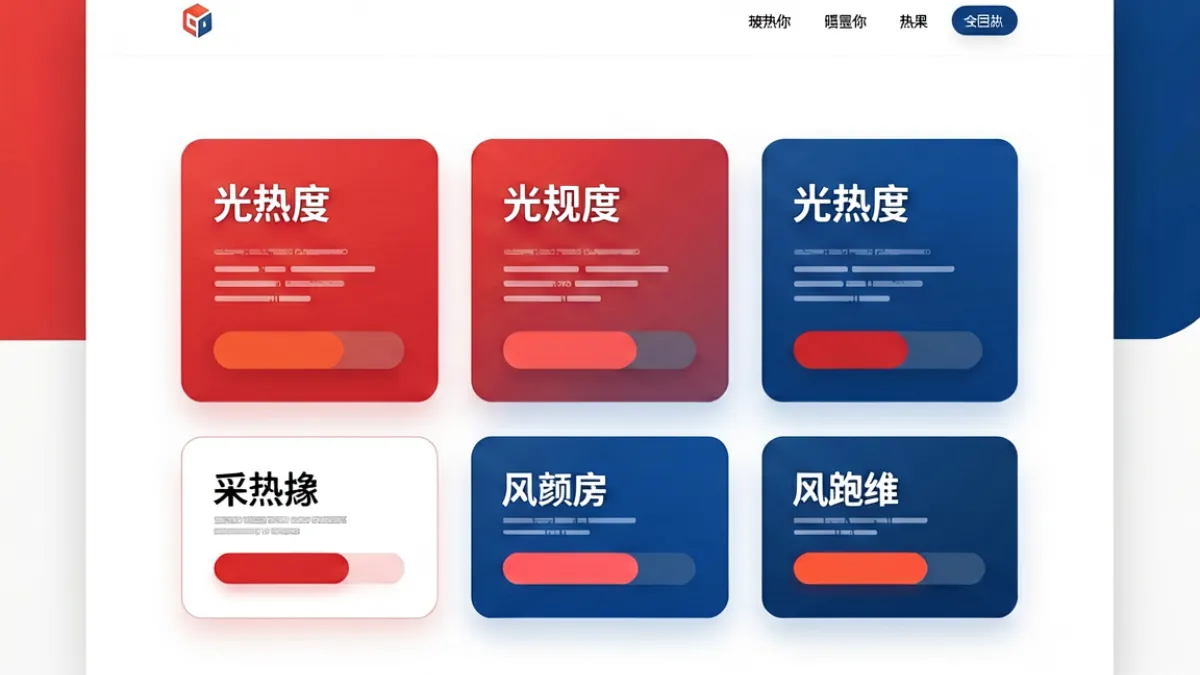 爱啪导航分类导航榜单页面总览，展示各分类入口的热度排名与访问量对比