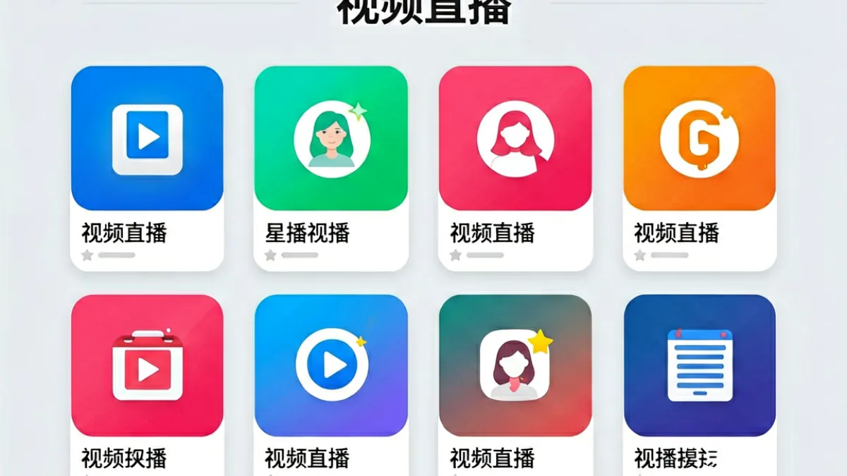 爱啪导航视频直播分类入口页面，展示多家直播平台的缩略图与链接入口